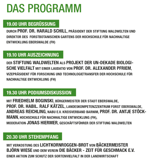 Program Podiumsdiskussion